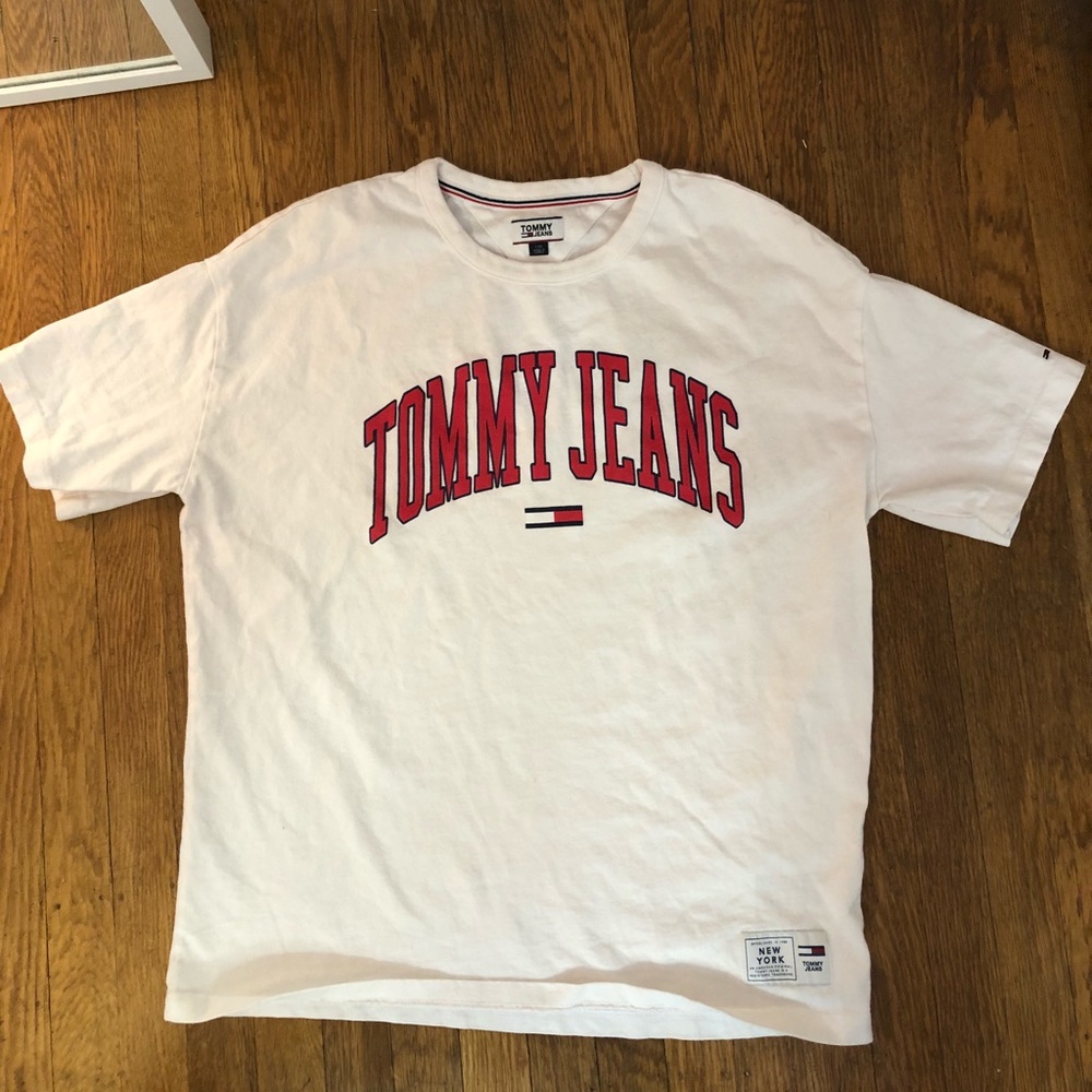 Tommy over sized looking shirt. Never worn